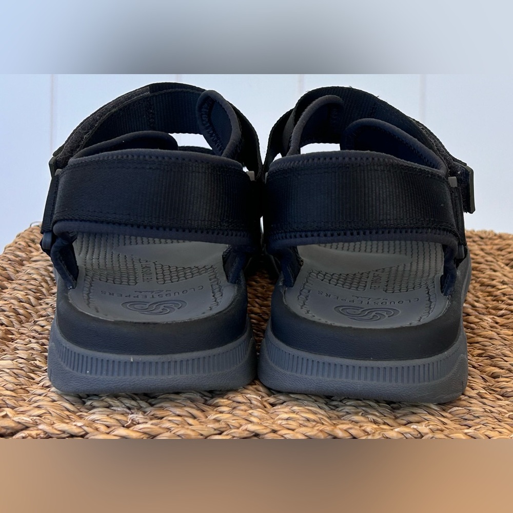 Clarks Cloudsteppers Balta Reef Men’s Sport Sandals Canvas Black Size 10M - Picture 4 of 13